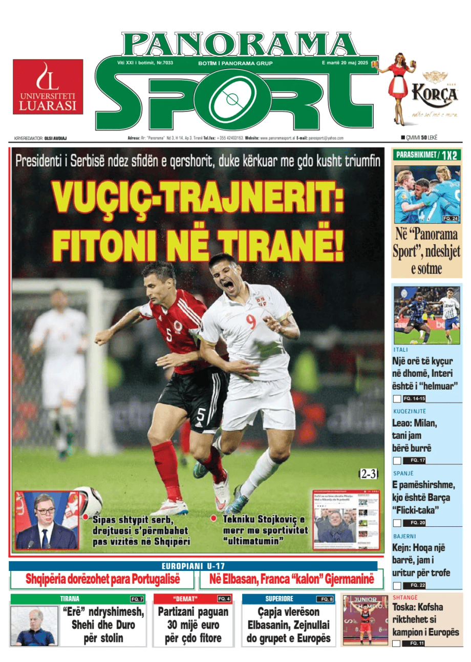 Prima-pagina-Panorama Sport-oggi-edizione-di-oggi-20250520